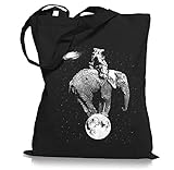 Ma2ca Space Elephant Stoffbeutel Tragetasche/Bag/Jutebeutel WM1-black
