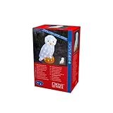 Konstsmide 6186-203 LED Acrylfigur 'Eule' / für Außen (IP44) / 24V Außentrafo / 56 kalt weiße Dioden / transparentes Kabel, 78 x 78 cm,