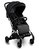 Ibebe MINI - Kinderwagen Buggy, Sportsitz, Kinderbuggy, Großer und Bequemer Liegebuggy - Gel-Gummireifen - Wickeltasche/Regenschutz Set - Silber/Schw