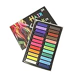 Haarkreide, 24 Farben, Haarkreide-Set, Ungiftig, Haar Colorationen, Auswaschbare Temporäre Haarfarben Geschenke für Kinder Erwachsene, Haartönung für Halloween, Karneval, Partys, F