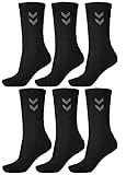 Hummel 6er Pack Socken Unisex Sportsocken (Schwarz, 46 - 48 (Size 14))