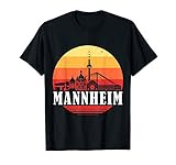 Mannheim Skyline im Retro Vintage Stil Monnem T-S