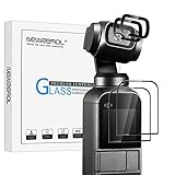 NEWZEROL Kompatibel für DJI Osmo Pocket Panzerglas Schutzfolie,[2 Set] Anti-Kratzer Displayschutzfolien blasenfrei Kamera Zubehör-[Linsenfilm X2 + Bildschirmfilm X2][Lebenslange Ersatzgarantie]