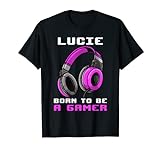 Lucie - Born To Be A Gamer - Personalisiert T-S