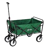 Sekey Faltbarer Bollerwagen | Handwagen | Faltwagen | Strandwagen | Gartenwagen | Outdoor Gerätewagen | Multifunktion Transportwagen bis 80 Kg 360°Drehbar für Alle Gelände Geeignet, Grün…