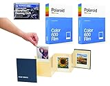 Impossible/Polaroid Instant Color Film für Polaroid 600 und Polaroid Originals OneStep Kameras – 2 Stück – mit Instant Memories Album und Mik