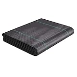 GardenGloss 10m² Bändchengewebe 100g/m² – Unterbodengewebe Wasserdurchlässig gegen Unkraut – Unkrautvlies Gartenvlies mit UV-Schutz – Reißfeste Mulchfolie - Unkrautfolie (5m x 2m)