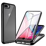 CENHUFO Für iPhone 8 Plus Hülle iPhone 7 Plus Hülle iPhone 6 Plus /6S Plus Hülle 360 Grad Stoßfest Schutzhülle Mit Displayschutz Cover Case Handyhülle Für iPhone 8 Plus/ 7 Plus/ 6S Plus/6 Plus Schw