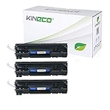 3 Kineco Toner kompatibel mit HP CE285A CE285X Laserjet Pro P1100, Laserjet Pro P1102w ePrint, Laserjet Pro M1132 All-in-One - 85A - Schwarz je 2.100 S