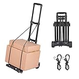 Sackkarre klappbar, MAXBROTHERS Klappwagen, Transportwagen 60 kg/132 lbs Tragkfraft Geeignet für Einkaufen, Gepäckumschlag, den täglichen Bürogebrauch usw