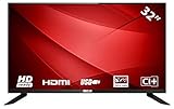 RCA RB32H1-UEU LED TV (32 Zoll HD TV), CI+, HDMI+USB, Double Tuner (DVB-C / -T2), 60Hz, Mediaplay