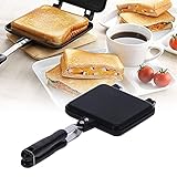 Guoshiy Bratpfanne, Sandwich Maker Sandwich Pan Multifunktionsbackform Doppelseitige Bratpfanne für Toaster Frühstück O