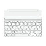 Logitech Ultrathin Magnetic Clip-On Keyboard Cover für iPad Air 2 (kabellose Bluetooth-Tastatur und Halterung, deutsches Tastaturlayout QWERTZ) weiß