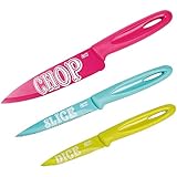 Jamie Oliver Funky, Kochmesser Keep it Simple Flippiges Messerset, Kunststoff, Bunt/Edelstahl, 13,7 x 3,3