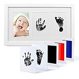 PewinGo Baby Handabdruck und Fußabdruck Set Tinte, Gipsabdruck Baby Hand und Fuß mit 100% Sicherem Clean-Touch-Stempelkissen für Neugeborene-35 x 18 x 3