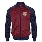 West Ham United FC - Herren Trainingsjacke - Retro - Offizielles Merchandise - Weinrot - L