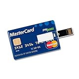 32GB Speicherkarte in Scheckkartenform MasterCard USB Stick Datensp