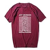 Kipeee T-Shirts Baumwolle Sommer Herren T-Shirts Punk Cool T-Shirt Rock Hipster T-Shirts,Weinrot,X