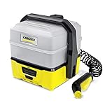 Kärcher Mobile Outdoor Cleaner OC 3 Plus (extra großes Wassertankvolumen: 7 l, Lithium-Ionen-Akku, Spiralschlauch, Gerätefilter, abnehmbarer Wassertank, schonender Niederdruck)