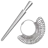 Jtkeji Ringgrößen-Bestimmer,Ringgrössenmesser,26 Größen Fingerring Messgerät,Größenstandard,für Verlobungsringe Schmuck Messwerkzeug Professional für Damen H