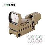 ESSLNB Red Dot Visier Airsoft Scope Leuchtpunktvisier Rotpunktvisier für 22mm/20mm Schiene mit 4 Absehen und Schutzkapp