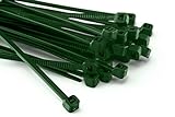 200 Stück Kabelbinder 100mmx2,5mm für Schattiernetz Zaunblende Zaun in grü