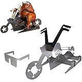 Yizemay Chicken Roaster Rack, Bierdose Hühnerhalter zum Grillen Motorrad Bierdose Hühnerröster Bier Hühnerständer mit Gläsern für Grill und Ofen im F