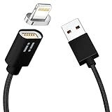 1,5m Premium Nylon Magnet USB Ladekabel Datenkabel [1x Kabel + 1x Stecker] kompatibel mit Phone 12 Pro Max 11 XS XR X 10 8 7 6S 6 Plus 5 SE