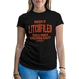Litchfield Prison Orange is The New Black Inspired Damen Schwarz T-Shirt Size L