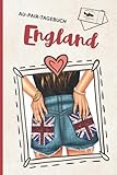 England Reisetagebuch Aupair Hardcover: Gebundenes Tagebuch für mein Auslandsjahr ein Reisejournal als Au Pair Geschenk zum Ausfüllen und selberschreiben für den Aufenthalt in Großb