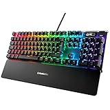 SteelSeries 64637 Apex 7 - Mechanische Gaming-Tastatur – OLED Smart Display – Rot Schalter – Deutsches (QWERTZ) Layout - S