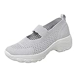 Geilisungren Herbst Atmungsaktiv Sportschuhe Damen Indoor Laufschuhe Slip On Sneakers Walkingschuhe Leichte Freizeitschuhe für Outdoor Gym Bequem Mesh T