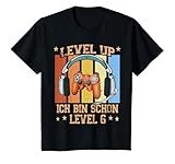 Kinder Level Up 6 Jahre Geburtstagsshirt Junge Gamer Geburtstag T-S