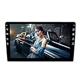 Doppel-Din-Autoradio Bluetooth mit Navi, Android 9-Zoll-Touchscreen-Auto Radio mit Rückfahrkamera, Universal-MP5-Player Unterstützung WiFi/Mirror Link/USB/SWC,WiFi 1+16g