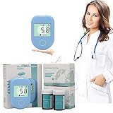 RONGXI Essential Life-Kit für die Familie, Blutzucker-Testkit, Diabetes-Glucose-Messgerät, Testmaschine Blutzucker, 50 Glucometer-Streifen, 50 scharfe Objekt, für Diabetes Blutversuchfing