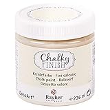 RAYHER HOBBY 38868105 Chalky Finish auf Wasser-Basis, Kreide-Farbe für Shabby-Chic-, Vintage- und Landhaus-Stil-Looks, 236 ml, alabaster-weiß