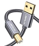 JSAUX USB Druckerkabel 2M Scanner Kabel USB A auf USB B Drucker Kabel für HP, Canon, Dell, Epson, Lexmark, Xerox, Brother, Samsung usw - G