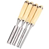 XINLEE Robustes Und Einfach Zu Bedienendes Holzmeißel-Set 4-Teiliges Halbrundmeißel-Holzschnitzerei-Kit Holzbearbeitungs-Handgravur-Werkzeug-Set Professionelle Zimmermanns-Schnitzwerkzeug