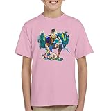 VINTRO Neymar Barcelona FC Kinder T-Shirt Original Portrait von Sidney Maurer Professionell bedruckt Gr. 9 Jahre,