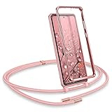 SURITCH Kompatibel mit Samsung S20 Ultra Handykette Handyhülle mit Kordel zum Umhängen Necklace Hülle mit Band Schutzhülle mit integriertem Displayschutz für Samsung Galaxy S20 Ultra 6.9' (Rosé Gold)