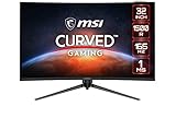 MSI Optix AG321CR Curved Gaming Monitor (31,5 Zoll, 16:9 Full HD (1920 x 1080), VA, 165Hz, 1ms, 1500R, FreeSync Premium, HDR, RGB, DisplayPort, HDMI, Wide Color Gamut, Anti-Flicker (Renewed)