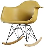 HZYDD Freizeitstuhl, Kreative Erwachsene Mode Persönlichkeit Modern Schaukelstuhl Wohnzimmer Lazy Balcony Stuhl, Gelb, Schwarz, Farbname: Gelb (Color : Yellow)