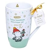 Sheepworld 49830 Tasse Ganz viel Du, Porzellan, 50 cl, mehrfarbig