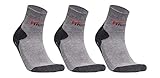 Rhodea Sport Laufsocken Unisex Herren Damen Socken Bio-Baumwolle (Grau, 39-42)
