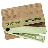 LastSwab® Wiederverwendbare Wattestäbchen Baby - Ohrenstäbchen Baby – Baby Ohrenreiniger - Wattestäbchen Wiederverwendbar - Qtips für Babys – umweltfreundlich - Grü