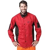 Generic Schweißjacke, Flamme/Hitze/Abriebfeste Arbeitsstoffe Flammhemmende Baumwolle Worker Jacke für Schweißer Sicherheit (XXL)