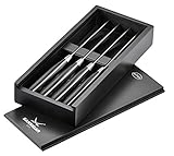 RÖSLE Steakmesser-Set Sansibar 4-tlg., Hochwertige Steakmesser mit scharf geschliffener Klinge aus Klingenspezialstahl, POM, inkl. praktischer Holzbox