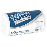 250 Müllbeutel Professional Line Clean and Clever 30L weiß PRO 73