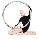 Hula Fitness Reifen Hoola Hoop Reifen Erwachsene & Kinder zur Gewichtsabnahme und Massage, Schaumstoff gepolstert 8 Wellenabschnitte Spleißen Abnehmb