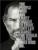 JRLDMD Berühmte Steve Jobs Portrait Poster Motivations Zitat Leinwand Gemälde Drucke Wandbilder Wohnzimmer Dekor Inspirierendes Bild 50x70cmx1 Kein R